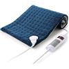 CURECURE Termoforo Elettrico con Spegnimento Automatico Termoforo da 30 X 60 cm per Collo e Gambe, Termoforo con Funzione di Riscaldamento Rapido e 6 livelli di Temperatura Blu