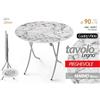 TAVOLO PIEGHEVOLE DM. 90X75H BIANCO MARMO