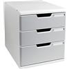 Exacompta 325041 Cassettiera con 3 cassetti, Modulo A4, Grigio