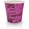 50 Bicchierini di Carta per Caffè 75ml - Fucsia con Scritte