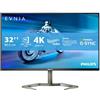 Philips Monitors Philips Evnia Gaming 32M1N5800A - 32 Pollici 4K Monitor, 144Hz, 1ms GTG, IPS, Smart Image HDR, Altoparlanti, Altezza Regolabile, USB Hub (3840 X 2160 @ 144Hz, HDR 400, HDMI 2.1 / DP 1.4 / USB 3.2)