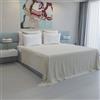 Spizzico Home COPRILETTO IGNIFUGO FIRENZE - 2 Pezzi - Matrimoniale 260x280 Colore Blu