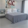 Spizzico Home COPRILETTO IGNIFUGO MILANO - 2 Pezzi - Singolo 180x280 Colore Blu