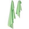 Casatessile Coppia asciugamani in microfibra 1 cm 40x60 + 1 cm 50x100 - VERDE