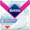 Nuvenia - Assorbente Pure Sensitive Ultra Notte con Ali - Superficie Delicata per Pelli Sensibili - Confezione da 8 Assorbenti