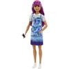 Barbie Bambola Parrucchiera con Capelli Viola e Tanti Accessori, Giocattolo per Bambini 3+Anni, GTW36