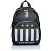 Seven Juventus Zaino Scuola Materna Small, Bianco Nero, Best Match, Zainetto Mono Scomparto con Tasca Porta Borraccia, Scuola Materna