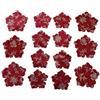 Velluto Glitter Broderie Rosa Canina Bourdeaux