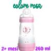 Bamed Mam Easy Start biberon anti coliche flusso medio 2+ mesi colore rosa (260 ml)