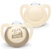 NUK For Nature Succhietto in Silicone per Bambini 18-36 Mesi 2 Pezzi Realizzato con Materiali Sostenibili per un Sorriso Sereno e Naturale