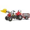 Rolly Toys 811397 - Veicolo a Pedali Junior RT, con Ruspa Junior e Rimorchio Farmtrac