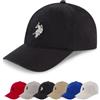 U.S. Polo Assn. Concept One Small Polo Pony Logo Baseball Hat, 100% Cotton, Adjustable cap, Khaki