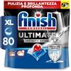 Finish Ultimate Infinity Shine Pastiglie Lavastoviglie, 80 Capsule Lavastoviglie, Detergenti per Lavastoviglie contro lo Sporco e i Residui Incrostati