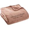 MAYRA Coperta Plaid Personalizzabile in Pile Coral | Singolo, 1 Piazza e Mezza, Matrimoniale | Idea Regalo, Hotel | Personalizzato con Iniziali, Nome, Scritta, Logo | Design Made in Italy (Marrone, S)