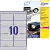Avery L6012-20- Set di Etichette per Identificare Cavi ElettriciArgento, 96x50,8, 200 Pezzi