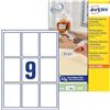 Avery L7108REV-20 Etichette per Prodotti Bianche Rimovibili, Rettangolari, 62 x 89 mm, 20 ff, Bianco