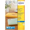 Avery-Zweckform J8562-25 Etichette adesive trasparenti, formato etichetta 99.1 x 33.9mm, 16 etichette per foglio, adesivo permanente, confezione da 25 fogli