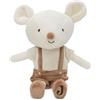 Jollein 037-001-67074 - Peluche a forma di topo Bowie beige, 32 cm
