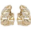 Cartier - Orecchini a clip Bergame in oro giallo 19kt con diamanti Pre-owned anni '80 - Donna - diamanti/oro giallo 18kt - Taglia unica