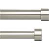 Umbra Cappa Asta per tende doppia regolabile, diametro di 2.5 cm, 91-168 cm, Acciaio, Nichel/acciaio