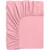 IlGruppone Lenzuolo sotto Jersey in Cotone Elasticizzato con Angoli disponibile in 3 misure - Singolo - Rosa