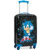 Sonic The Hedgehog Valigia da cabina per bambini | Ragazzi Ragazze Adolescenti Gioco Film Speedy Animato Riccio Nero Piccola Copertina Rigida Carry On Maniglia Estensibile
