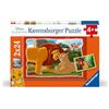 Ravensburger - Puzzle Disney Il Re Leone, Idea Regalo per Bambini 4+ Anni, Gioco Educativo e Stimolante, 2 Puzzle da 24 Pezzi, 26x18 cm