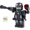 LEGO Superheroes: War Machine Minifigure with Shoulder Cannon, Blaster, and Grey Cape (James Rhodes)