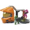 Mega Construx Halo HHC35 - Set di 2 statuette articolate, 8 cm, contiene 63 pezzi