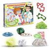 CRAZE Calendario dell'avvento Magic Dough di Craze - Calendario dell'avvento con Pasta modellabile, 24 Grandi sorprese con Pasta modellabile per Bambini
