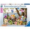 RAVENSBURGER PUZZLE- Bij de Picknick (Gelini) Gelinis Bär 16750 - per Picnic - 1000 Pezzi, Colore Arco Marino