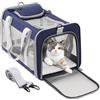 YUOCT Trasportino per Cani, Zaino Gatto Trasporto,YUOCT Zaino Porta Animali per Cani Auto, Carico Massimo 10kg, Approvazione Della Compagnia Aerea, Viaggio, Treno/Auto/Ristorante/Aereo/All'aperto (Blu)