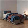 Dmora Talamo Italia - Letto singolo Ilaria, Letto contenitore con rivestimento in tessuto, 100% Made in Italy, Apertura frontale, adatto per materasso Cm 90x190, Tortora