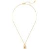 Kate Spade New York Mini pendenti Lock and Spade, Oro bianco