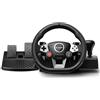 VooFun Volante con Pedali Compatibile per PC/ PS4/ Switch/ PS3/ Xbox One/Xbox 360, Volante Gaming a 270°, Pulsanti Programmabili, Feedback con Vibrazione, Nero