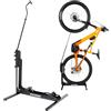 RTR BIKES Brutus Up Cavalletto Bici Verticale e Orizzontale - Supporto Pavimento Salvaspazio per E-Bike e MTB fino a 30kg - Ruote 24-29 e Gomme 3,5 - Made in EU