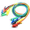 Oiyagai 5 Colori 4MM Clip Alligatore a Doppia Estremità con Cavi di Prova da 1M per Multimetro o Test Elettrici di Laboratorio