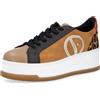 Ebarrito Sneaker in pelle Inserti a contrasto Zeppa 5cm