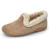 JOMIX Pantofole Donna Invernali Chiuse Ciabatte Mocassino Pelose Calde da Casa Babbucce Pelliccia Ballerine Elegante Morbide MD2420 Beige 36