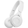 Fiauli Cuffie Bluetooth senza fili, Cuffie over-ear con riduzione del rumore intelligente ad alta fedeltà, compatibili con Bluetooth 5.0 Cuffie sportive da gioco stereo carine per PC laptop Bianco