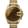 Diesel Orologio Uomo DIESEL MEGA CHIEF DZ4662 Chrono Acciaio Gold Dorato Oversize 51mm