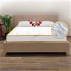 ITALYMATERASSI MATILDE H22cm, materasso ORTOPEDICO CON 4cm Memory + CUSCINI PROMO, tessuto resistente imbottito ANALLERGICO e antiacaro. MATERASSO adatto x ogni rete, materasso Matrimoniale 160x190