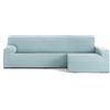 Eysa Harlem Copridivano Chaise Longue 250cm-315cm Bracciolo Lungo Destro Vista Frontale Acqua Marino