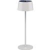 goobay Lampada da tavolo a LED a energia solare/dimmerabile, con controllo touch/lampada da tavolo a LED senza fili, per interni ed esterni, IP44, 150 lm e 3000 K, bianco caldo, USB-C, bianco / 73929