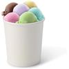 GREENBOX 50 bicchieri da gelato in cartone, 400 ml, colore bianco, usa e getta, senza plastica e biodegradabili, per dessert