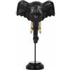 BigBuy Home Statuetta decorativa nera dorata elefante 20,5 x 14,3 x 35,5 cm