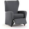 Eysa Copripoltrona bielastica relax colore grigio scuro disegno Harlem