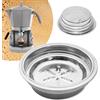 GIANTO Filtro Porta Cialde 1 Tazza compatibile con Mokona Bialetti - Ricambio Accessorio per Macchina da Caffè Caffettiera Espresso in Metallo Acciaio Diametro 60,5 mm
