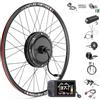 Varstrom Motore Ruota Posteriore 48V1000W, Brushless & Gearless Mozzo Motore, Kit Motore Bici Elettrica Ruota 28 Pollici 700C, Larghezza di Montaggio 132-138MM, Rear Hub Motor Kit con LCD EKD01