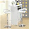 RELOVE Pack 2 sgabelli con Base in Cromo e Seduta Rotonda, ABS，Sgabelli Bar Cucina Design Moderno Base in Acciaio-Bianco -2pc